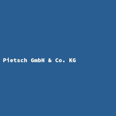 Hersteller: Pietsch GmbH &amp; Co. KG