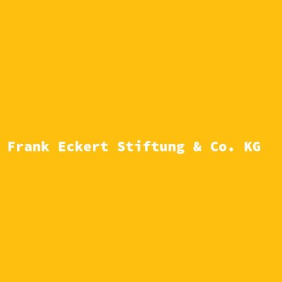 Hersteller: Frank Eckert Stiftung &amp; Co. KG