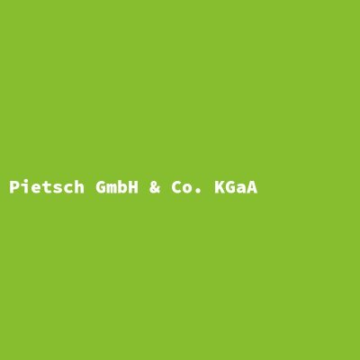 Hersteller: Pietsch GmbH &amp; Co. KGaA
