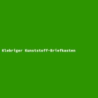Klebriger Kunststoff-Briefkasten