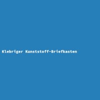 Klebriger Kunststoff-Briefkasten
