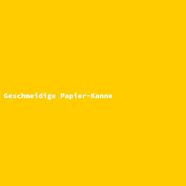 Geschmeidige Papier-Kanne
