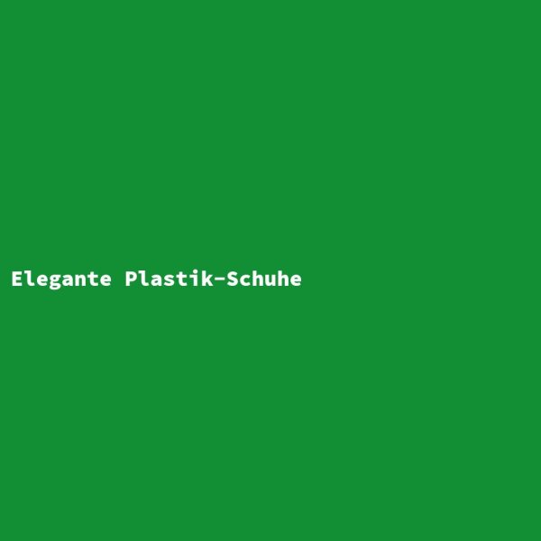 Elegante Plastik-Schuhe