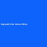 Unglaubliche Beton-Mütze